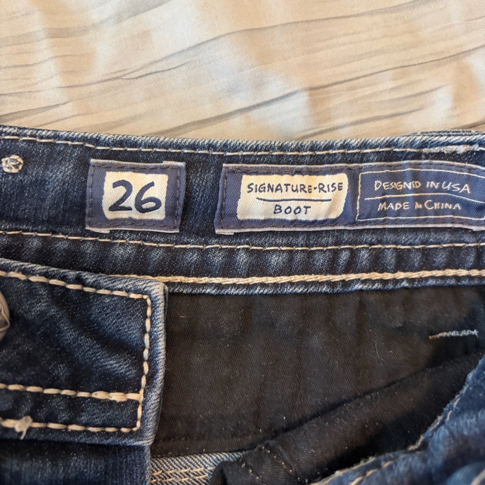 Miss Me Women's Boot Cut Jeans - Medium Wash Blue - Picture 7 of 8
